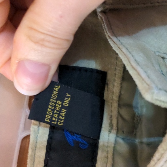 Vintage JouJou Skins Genuine Suede Pistachio Green Straight Leg Pants Size 5/6 - Picture 5 of 15